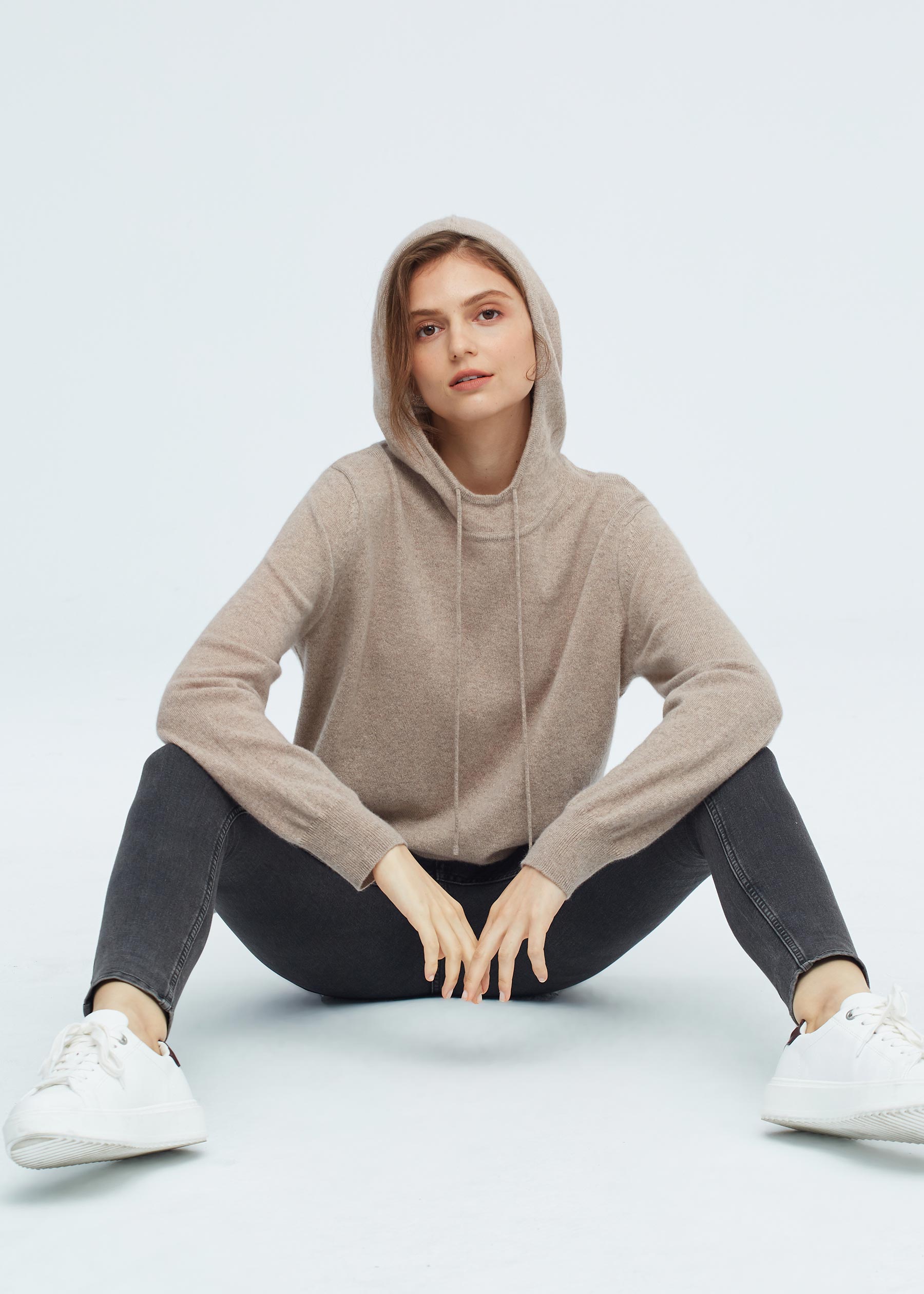 Honey GD Mens Fashion Essential Hooded Long Sleeve Knitted Sweater Honey GD Mens Fashion Essential Hooded Long Sleeve Knitted Sweater